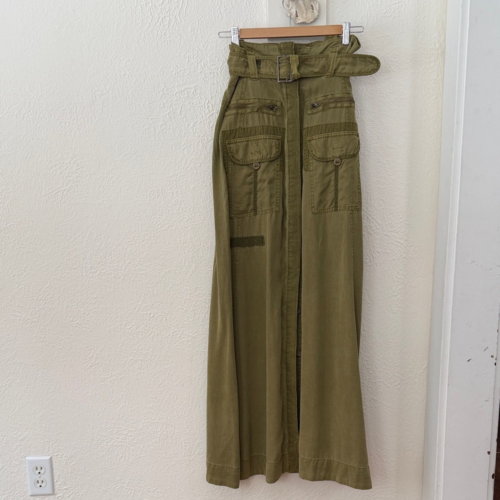 Free People The Feeling Of Falling Utility Cargo Maxi Skirt